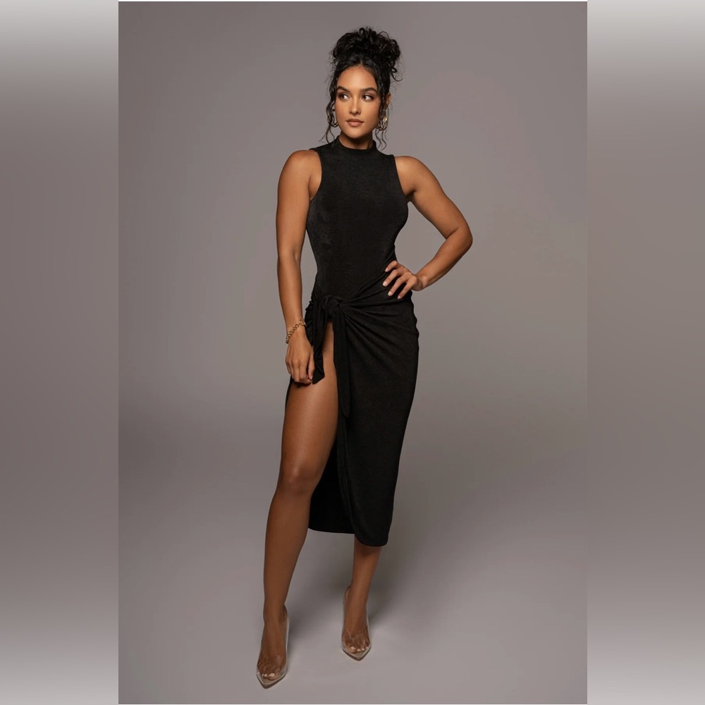 NWT | JLUXLABEL | Black Midi Dress | XS